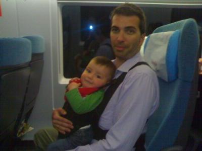 Con papá en el tren!